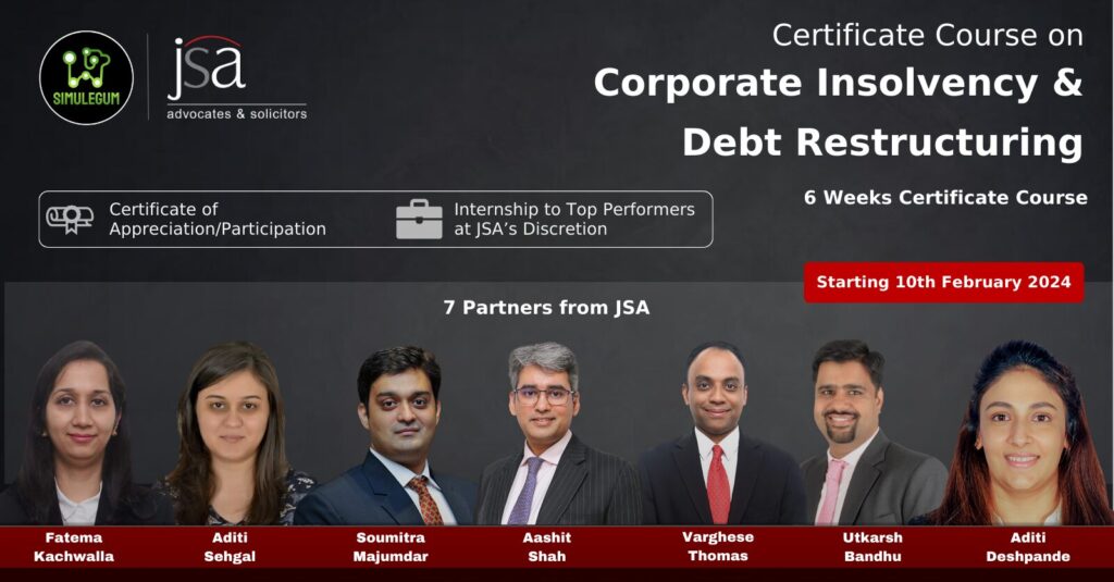 Certificate Course on Corporate Insolvency Debt Restructuring Updated Poster 1