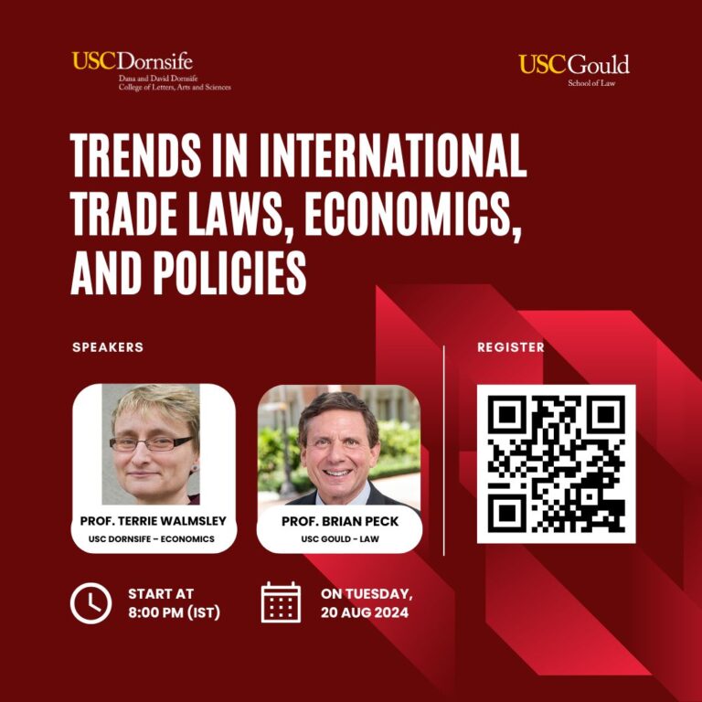 Free Webinar on Trends in International Trade Laws, Economics, and Policies | 20th August 2024