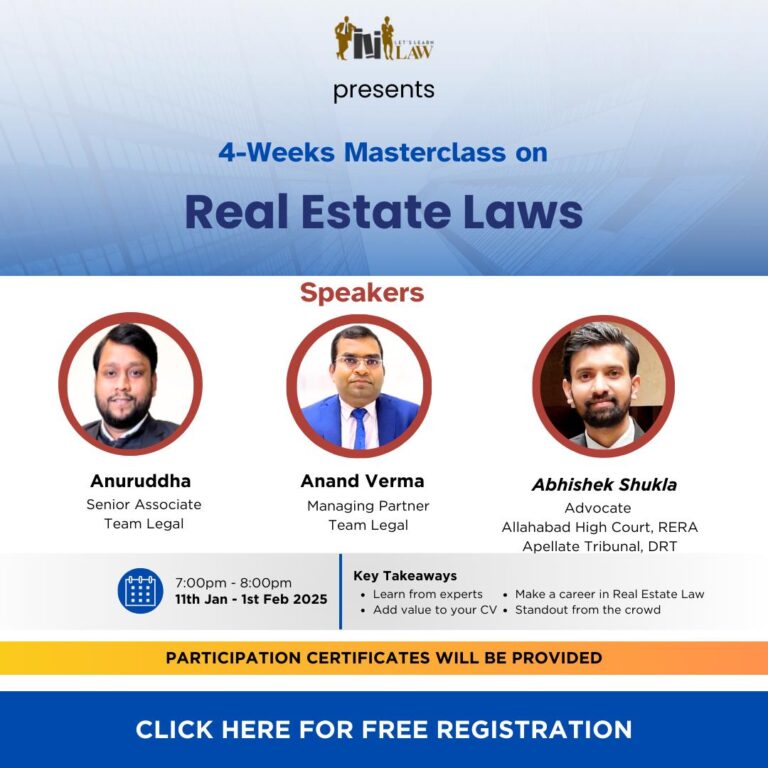 4-Week Masterclass on Practical Aspects of Real Estate by Lets Learn Law