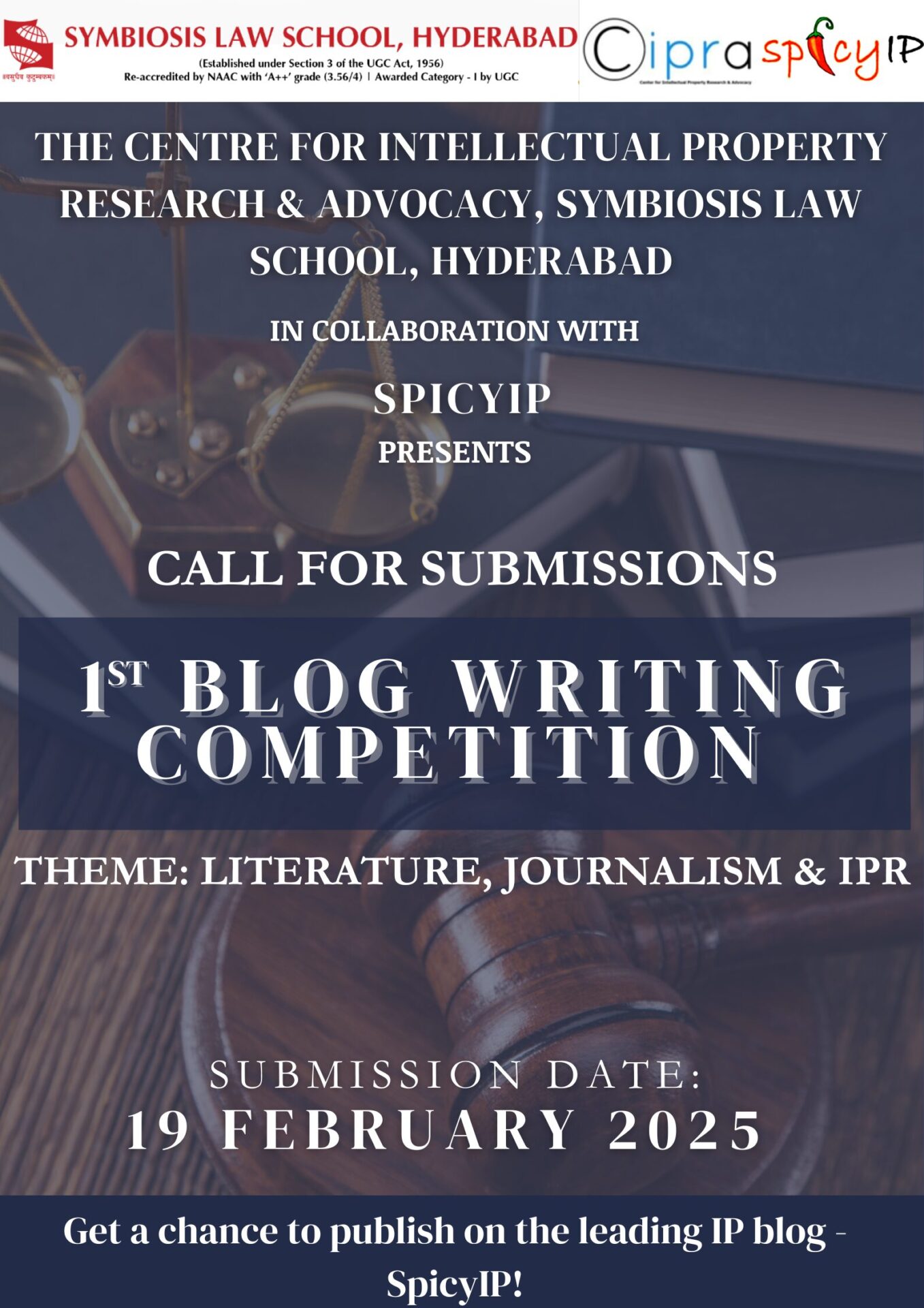 1st Blog Writing Competition, 2025 by Centre for Intellectual Property ...