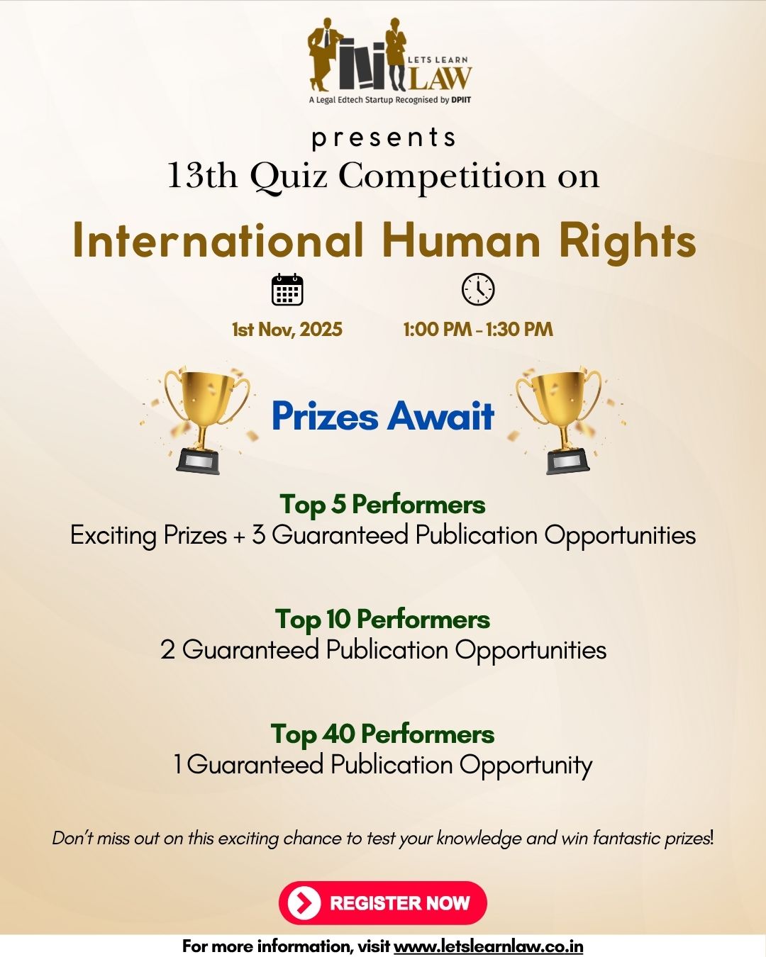 Human Rights Register Lets Learn Law is organising Quiz Competition on International Human ...